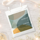 Moderne Abstracte Kunst Groene Sage Blauwgroen Aan Bedankzakje (Geknipt)