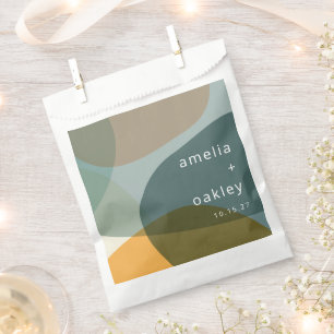 Moderne Abstracte Kunst Groene Sage Blauwgroen Aan Bedankzakje