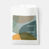 Moderne Abstracte Kunst Groene Sage Blauwgroen Aan Bedankzakje (Voorkant)