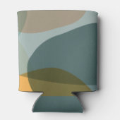 Moderne Abstracte Kunst Groene Sage Blauwgroen Aan Blikjeskoeler (Achterkant)