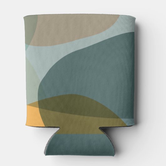 Moderne Abstracte Kunst Groene Sage Blauwgroen Aan Blikjeskoeler (Achterkant)