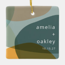 Moderne Abstracte Kunst Groene Sage Blauwgroen Aan