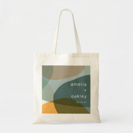 Moderne Abstracte Kunst Groene Sage Blauwgroen Aan Tote Bag