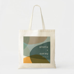 Moderne Abstracte Kunst Groene Sage Blauwgroen Aan Tote Bag