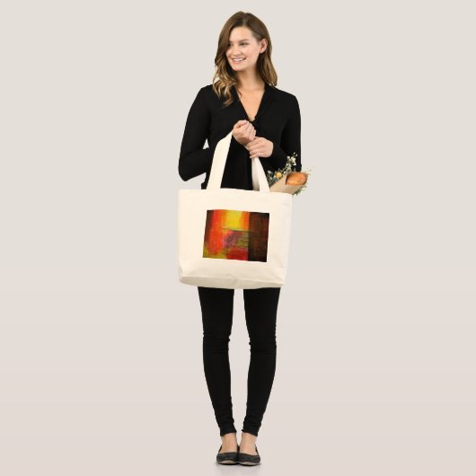 Moderne Abstracte kunst Grote Tote Bag (Voorkant (model))