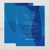 Moderne Abstracte kunst in blauw uniek Vrijgezelle Kaart (Voorkant / Achterkant)