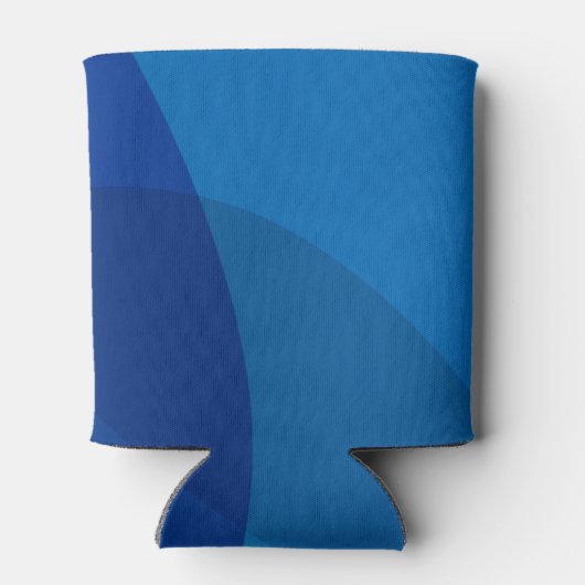 Moderne Abstracte kunst in blauwe, unieke aangepas Blikjeskoeler (Achterkant)