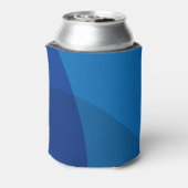 Moderne Abstracte kunst in blauwe, unieke aangepas Blikjeskoeler (Blikje Achterkant)