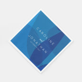 Moderne Abstracte kunst in blauwe, unieke aangepas Servet (Hoek)