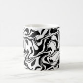 Moderne abstracte kunst in zwart en wit koffiemok (Center)