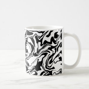 Moderne abstracte kunst in zwart en wit koffiemok
