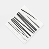 Moderne abstracte kunst in zwarte en witte lijnen  servet (Hoek)