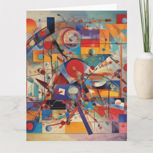 Moderne Abstracte Kunst Kaart (Voorkant)