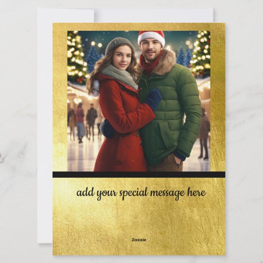 Moderne Abstracte kunst kerstboom Feestdagenkaart (Achterkant)