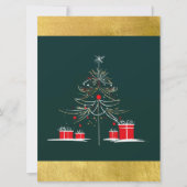 Moderne Abstracte kunst kerstboom Feestdagenkaart (Voorkant)