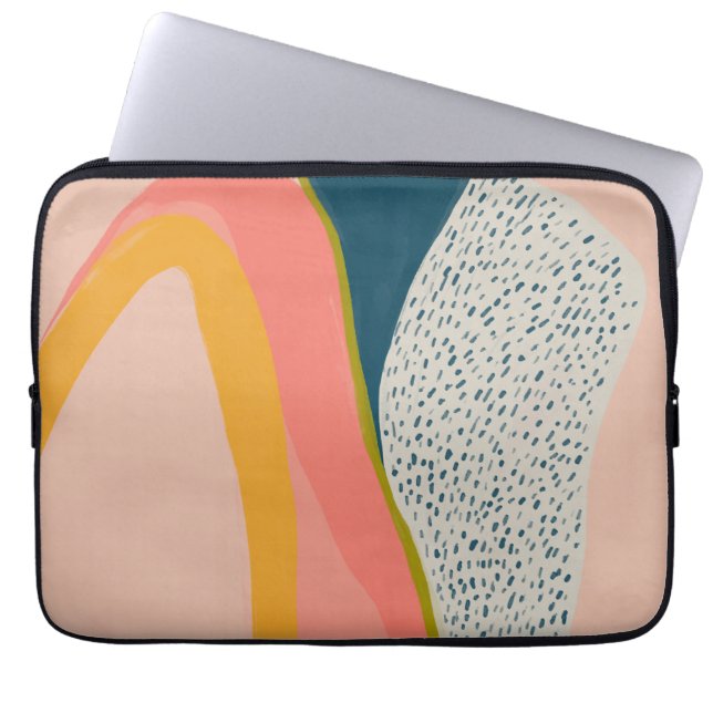 Moderne Abstracte kunst kleurrijk Laptop Sleeve (Voorkant)