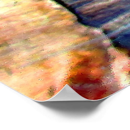 Moderne Abstracte kunst kleurrijk Poster (Hoek)