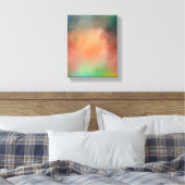 Moderne Abstracte kunst kleurrijk zwart rood blauw Canvas Afdruk (Insitu (Slaapkamer))