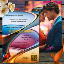 Moderne Abstracte Kunst Kleurrijke Foto Bruiloft