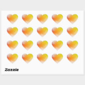 Moderne Abstracte Kunst Kleurrijke Lege Sjabloon Hart Sticker (Vel)
