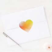 Moderne Abstracte Kunst Kleurrijke Lege Sjabloon Hart Sticker (Envelop)