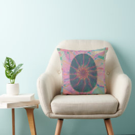 Moderne Abstracte Kunst Kleurrijke Paasei Roze Roo Kussen