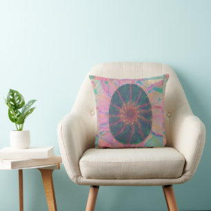 Moderne Abstracte Kunst Kleurrijke Paasei Roze Roo Kussen