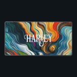 Moderne Abstracte Kunst Kleurrijke Swirls Monogram Bureaumat<br><div class="desc">Deze prachtige bureaumat heeft een moderne kunst expressionistische stijl achtergrond van levendige juweeltint kleurwervelingen. Eenvoudig en uniek. Voeg een naam toe om het echt persoonlijk te maken. Maakt een geweldig cadeau. Creëer door Simply Farmhouse Press.</div>