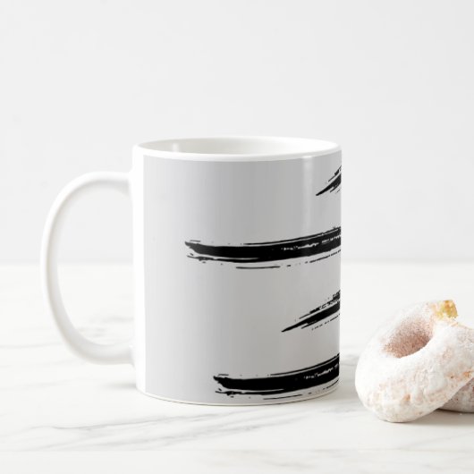 Moderne Abstracte Kunst Koffiemok (Met donut)