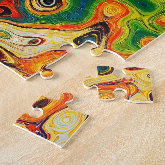 Moderne Abstracte kunst Legpuzzel (Zijkant)