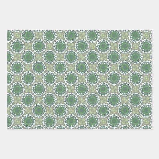 Moderne Abstracte Kunst Lente Bloemen Patroon Groe Inpakpapier Vel (Voorkant 2)