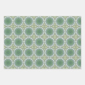 Moderne Abstracte Kunst Lente Bloemen Patroon Groe Inpakpapier Vel (Voorkant)