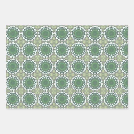 Moderne Abstracte Kunst Lente Bloemen Patroon Groe Inpakpapier Vel (Voorkant)