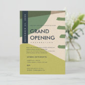 MODERNE ABSTRACTE KUNST LIME GROEN GROOT OPENINGSE KAART (Staand voorkant)