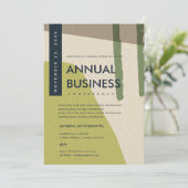 MODERNE ABSTRACTE KUNST LIME GROENE CONFERENTIE EV KAART (Staand voorkant)