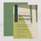 MODERNE ABSTRACTE KUNST LIME GROENE CONFERENTIE EV KAART (Voorkant / Achterkant)