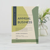 MODERNE ABSTRACTE KUNST LIME GROENE CONFERENTIE EV KAART (Staand voorkant)