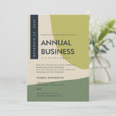 MODERNE ABSTRACTE KUNST LIME GROENE CONFERENTIE EV KAART (Staand voorkant)