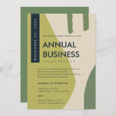 MODERNE ABSTRACTE KUNST LIME GROENE CONFERENTIE EV KAART (Voorkant / Achterkant)