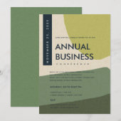 MODERNE ABSTRACTE KUNST LIME GROENE CONFERENTIE EV KAART (Voorkant / Achterkant)