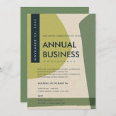 MODERNE ABSTRACTE KUNST LIMOGROENE CONFERENTIEGEBE KAART (Voorkant / Achterkant)