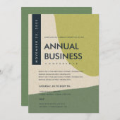 MODERNE ABSTRACTE KUNST LIMOGROENE CONFERENTIEGEBE KAART (Voorkant / Achterkant)