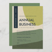 MODERNE ABSTRACTE KUNST LIMOGROENE CONFERENTIEGEBE KAART (Voorkant / Achterkant)