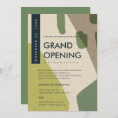 MODERNE ABSTRACTE KUNST LIMOGROENE GRAND OPENING E KAART (Voorkant / Achterkant)