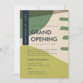 MODERNE ABSTRACTE KUNST LIMOGROENE GRAND OPENING E KAART (Voorkant)