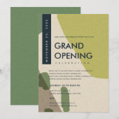 MODERNE ABSTRACTE KUNST LIMOGROENE GRAND OPENING E KAART (Voorkant / Achterkant)