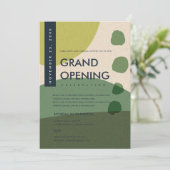 MODERNE ABSTRACTE KUNST LIMOGROENE GRAND OPENING E KAART (Staand voorkant)