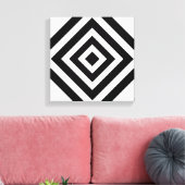 Moderne Abstracte Kunst met Diamant Geometrische V Canvas Afdruk (Insitu (Woonkamer))