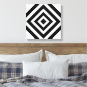 Moderne Abstracte Kunst met Diamant Geometrische V Canvas Afdruk (Insitu (Slaapkamer))