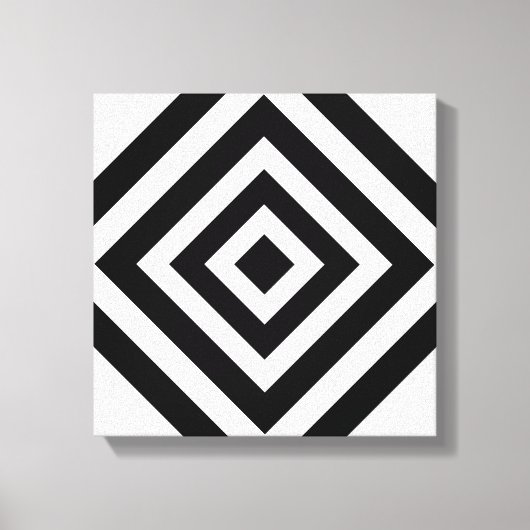 Moderne Abstracte Kunst met Diamant Geometrische V Canvas Afdruk (Voorkant)